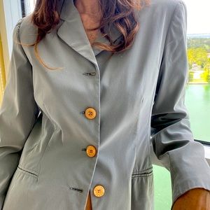 Grey suit coat